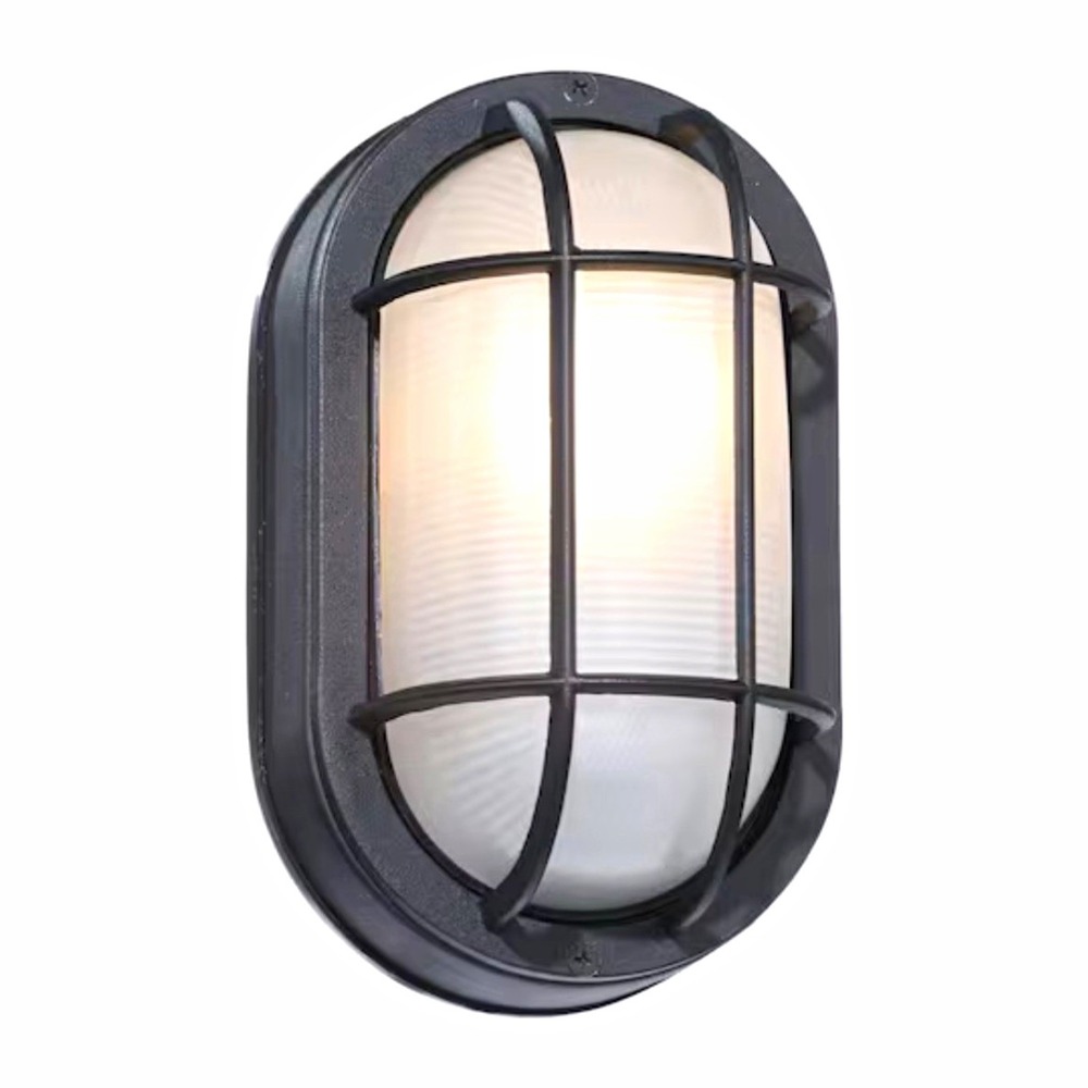 Hampton Bay Small Outdoor LED Wall Lantern Black 426lm 3000K Wet ETL MPN